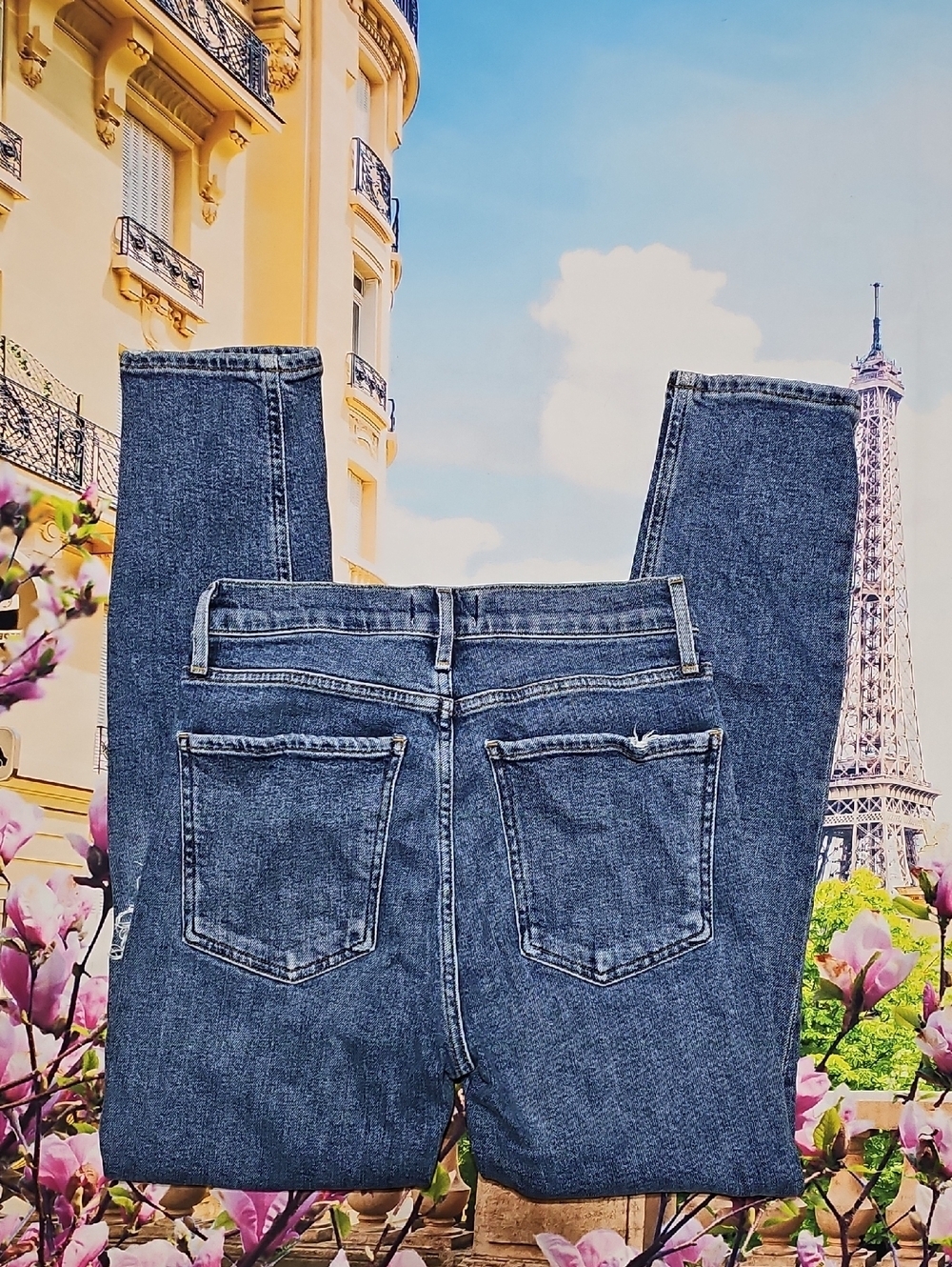 Agolde Los Angeles Distressed Classic 5 Button Blue Denim Jeans Size 26 - Picture 6 of 6